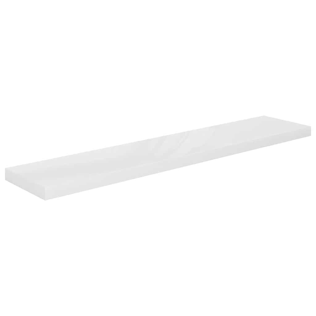 Photos - Kids Furniture VidaXL Floating Wall Shelf High Gloss White 47.2"x9.3"x1.5" MDF 