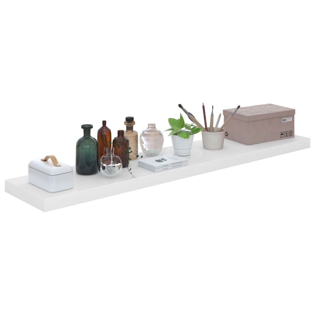 

vidaXL Wandschappen zwevend 4 st 120x23,5x3,8 cm MDF hoogglans wit