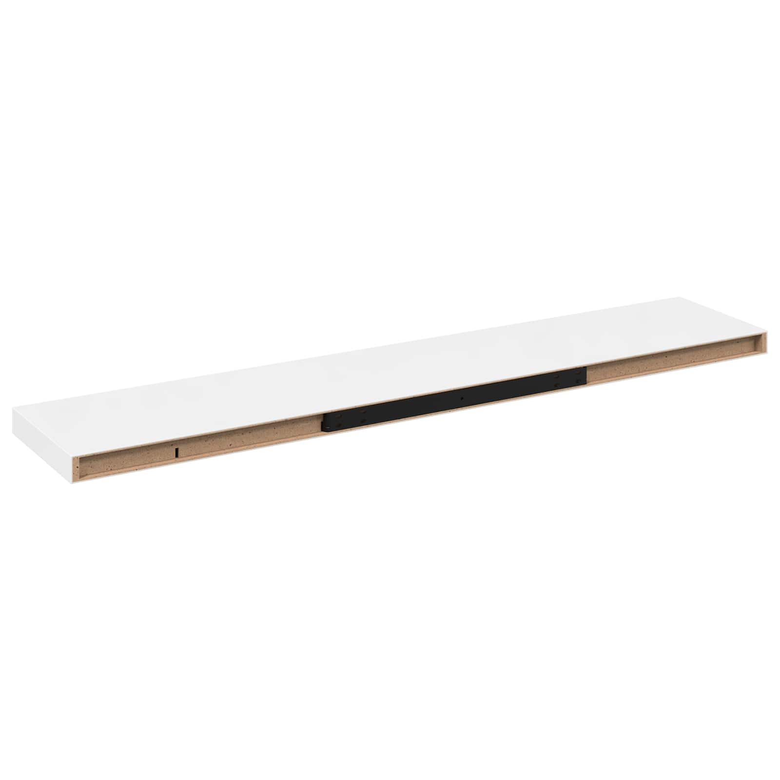 vidaXL Plovoucí nástěnné police 4 ks lesklé bílé 120x23,5x3,8 cm MDF