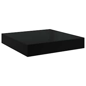 vidaXL seinariiul, k&otilde;rgl&auml;ikega must, 23 x 23,5 x 3,8 cm MDF