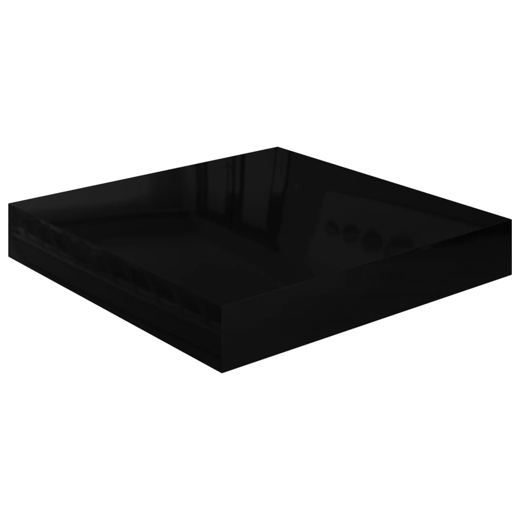 

vidaXL Floating Wall Shelf High Gloss Black 9.1"x9.3"x1.5" MDF