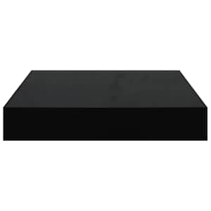 Plovoucí nástěnná police černá vysoký lesk 23x23,5x3,8 cm MDF - obrázek 6