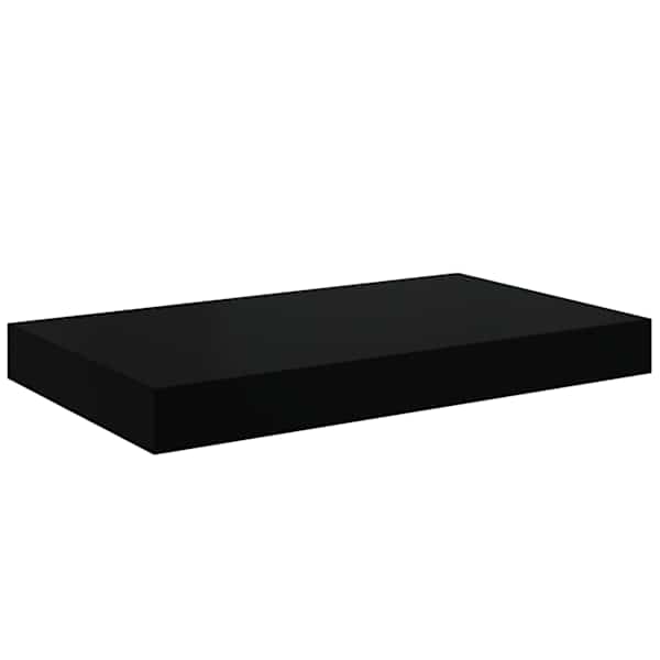 vidaXL seinariiul, k&otilde;rgl&auml;ikega, must, 40 x 23,5 x 3,8 cm MDF