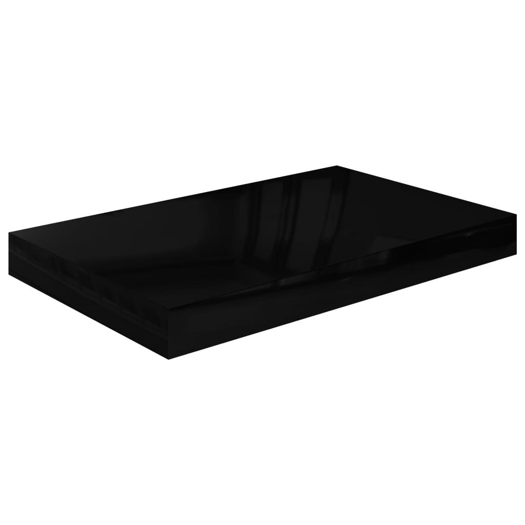 

vidaXL Floating Wall Shelf High Gloss Black 15.7"x9.1"x1.5" MDF