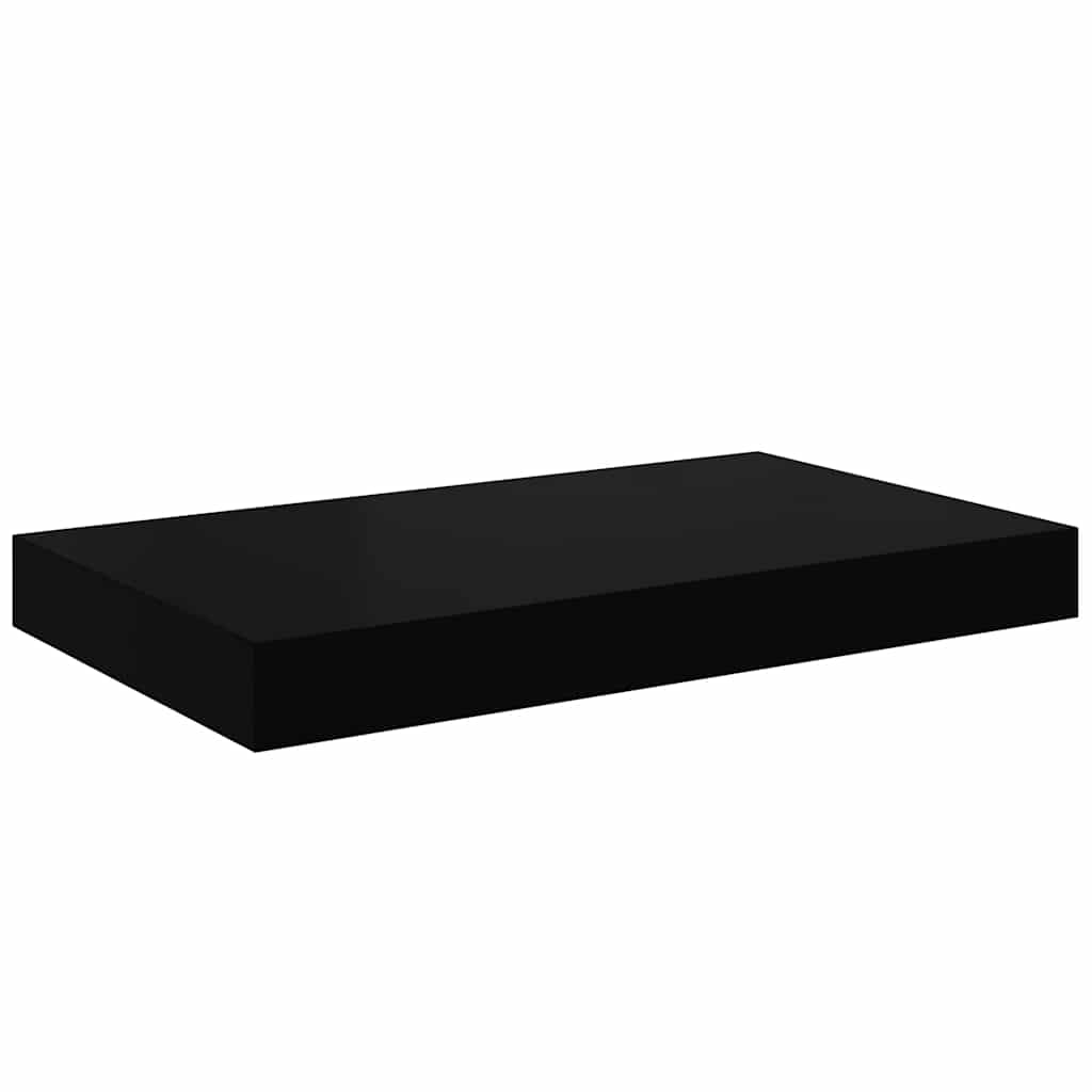 E-shop vidaXL Plávajúca nástenná polica, lesklá čierna 40x23x3,8 cm, MDF