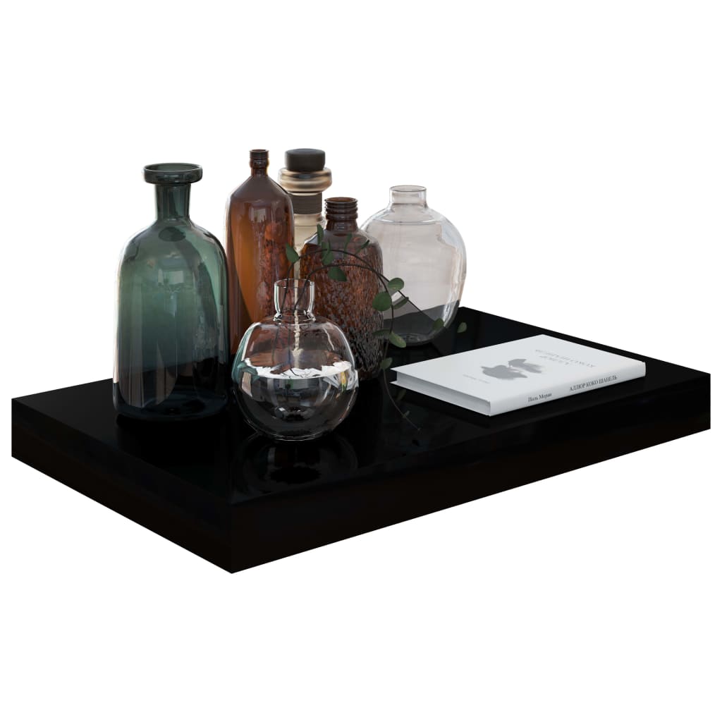 

vidaXL Wandschap zwevend 40x23x3,8 cm MDF hoogglans zwart