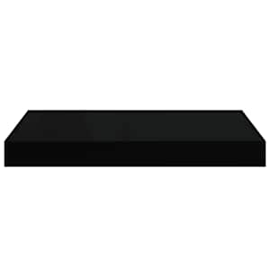 Plovoucí nástěnná police černá vysoký lesk 40 x 23 x 3,8 cm MDF - obrázek 6