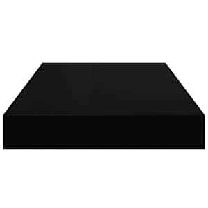 Plovoucí nástěnná police černá vysoký lesk 40 x 23 x 3,8 cm MDF - obrázek 7