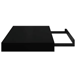 Plovoucí nástěnná police černá vysoký lesk 40 x 23 x 3,8 cm MDF - obrázek 10
