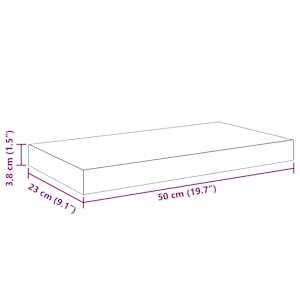 Plovoucí nástěnná police černá vysoký lesk 50 x 23 x 3,8 cm MDF - obrázek 14