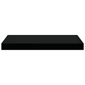 Plovoucí nástěnná police černá vysoký lesk 50 x 23 x 3,8 cm MDF - obrázek 6