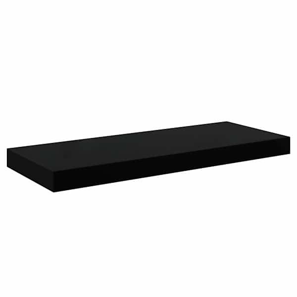 vidaXL seinariiul, k&otilde;rgl&auml;ikega must, 60 x 23,5 x 3,8 cm MDF