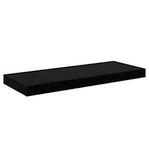 Plovoucí nástěnná police černá vysoký lesk 60x23,5x3,8 cm MDF - obrázek 2