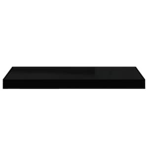 Plovoucí nástěnná police černá vysoký lesk 60x23,5x3,8 cm MDF - obrázek 6