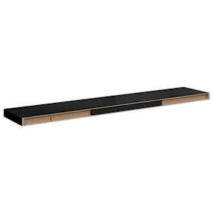 Plovoucí nástěnná police černá vysoký lesk 120x23,5x3,8 cm MDF - obrázek 8