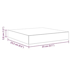 Plovoucí nástěnná police šedá vysoký lesk 23x23,5x3,8 cm MDF - obrázek 14