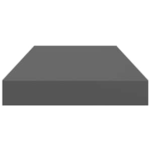 Plovoucí nástěnná police šedá vysoký lesk 50 x 23 x 3,8 cm MDF - obrázek 7