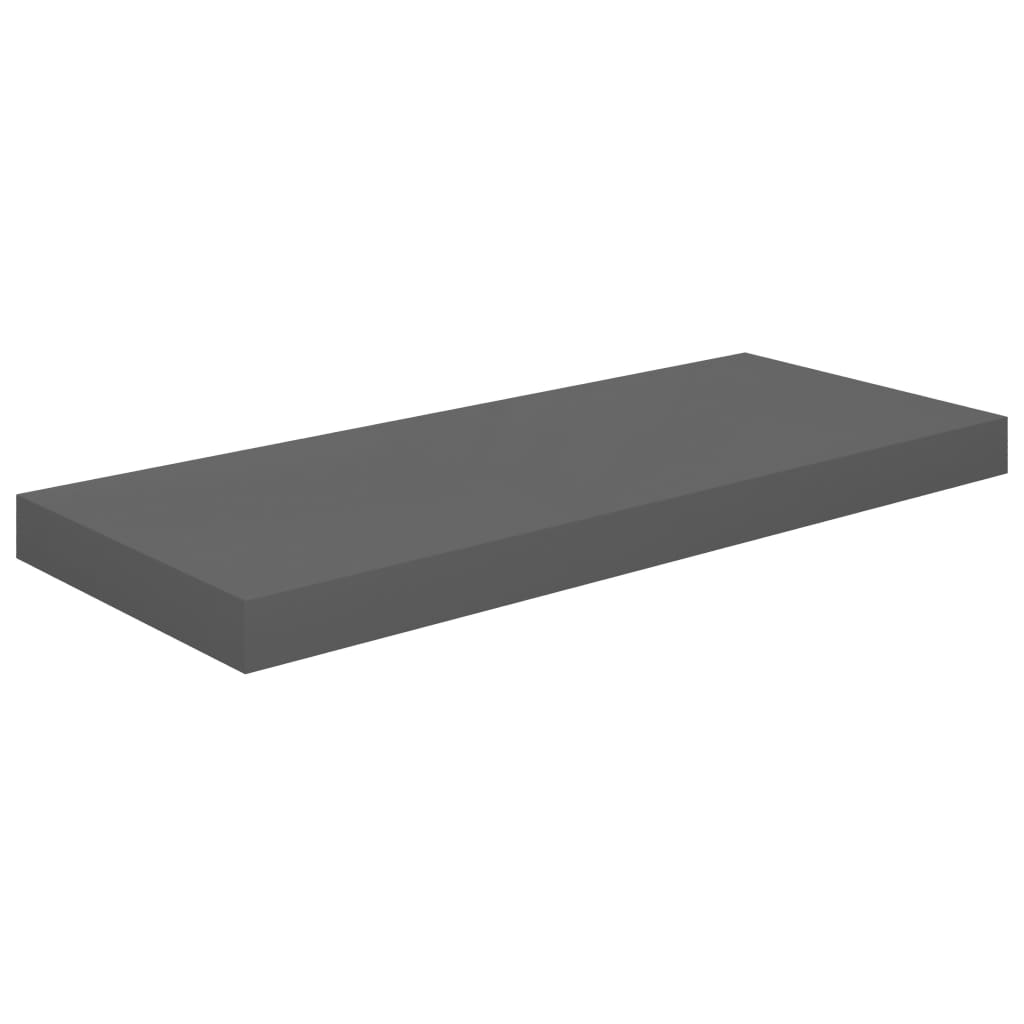 

vidaXL Floating Wall Shelf High Gloss Gray 23.6"x9.3"x1.5" MDF