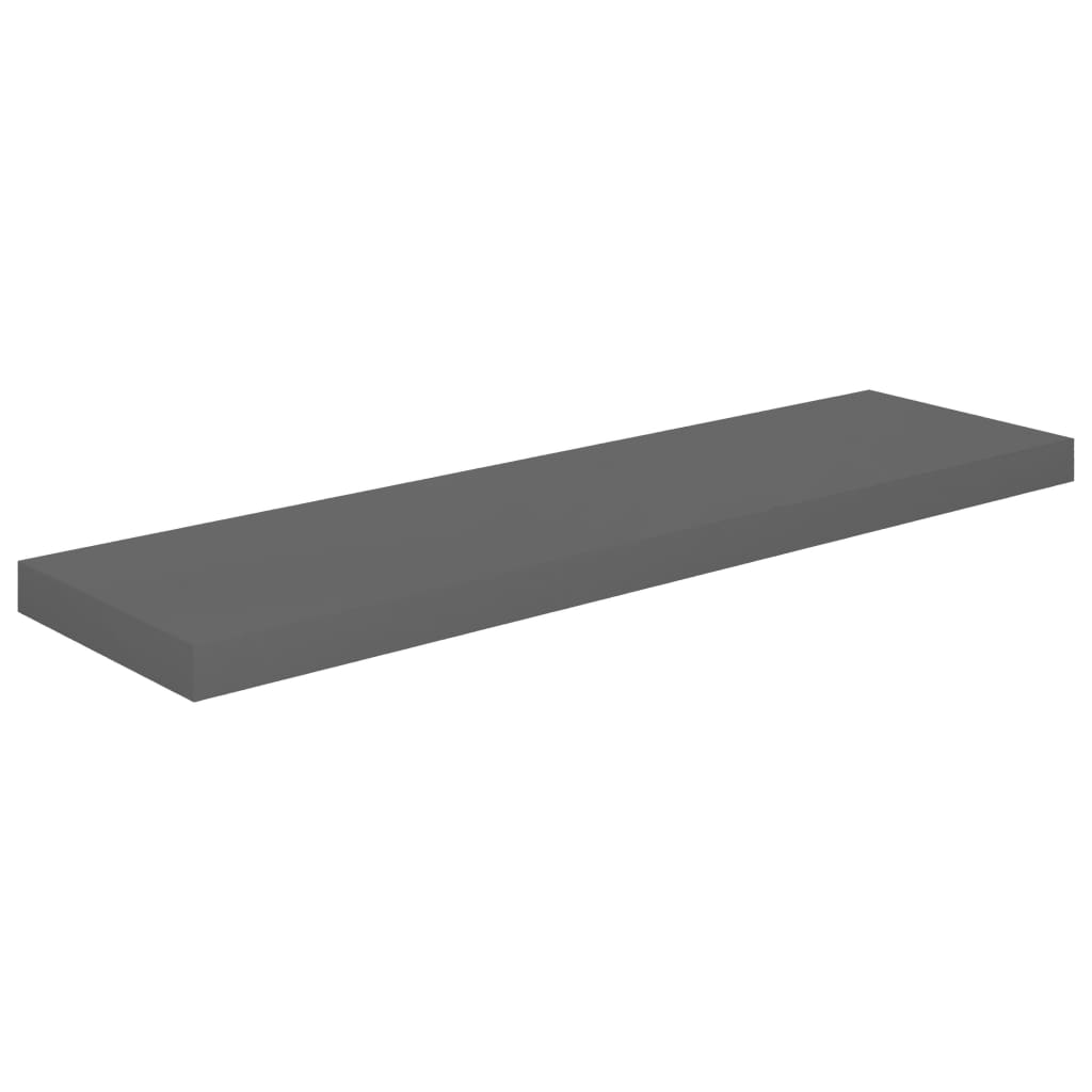 

vidaXL Wandschappen zwevend 2 st 90x23,5x3,8 cm MDF hoogglans grijs