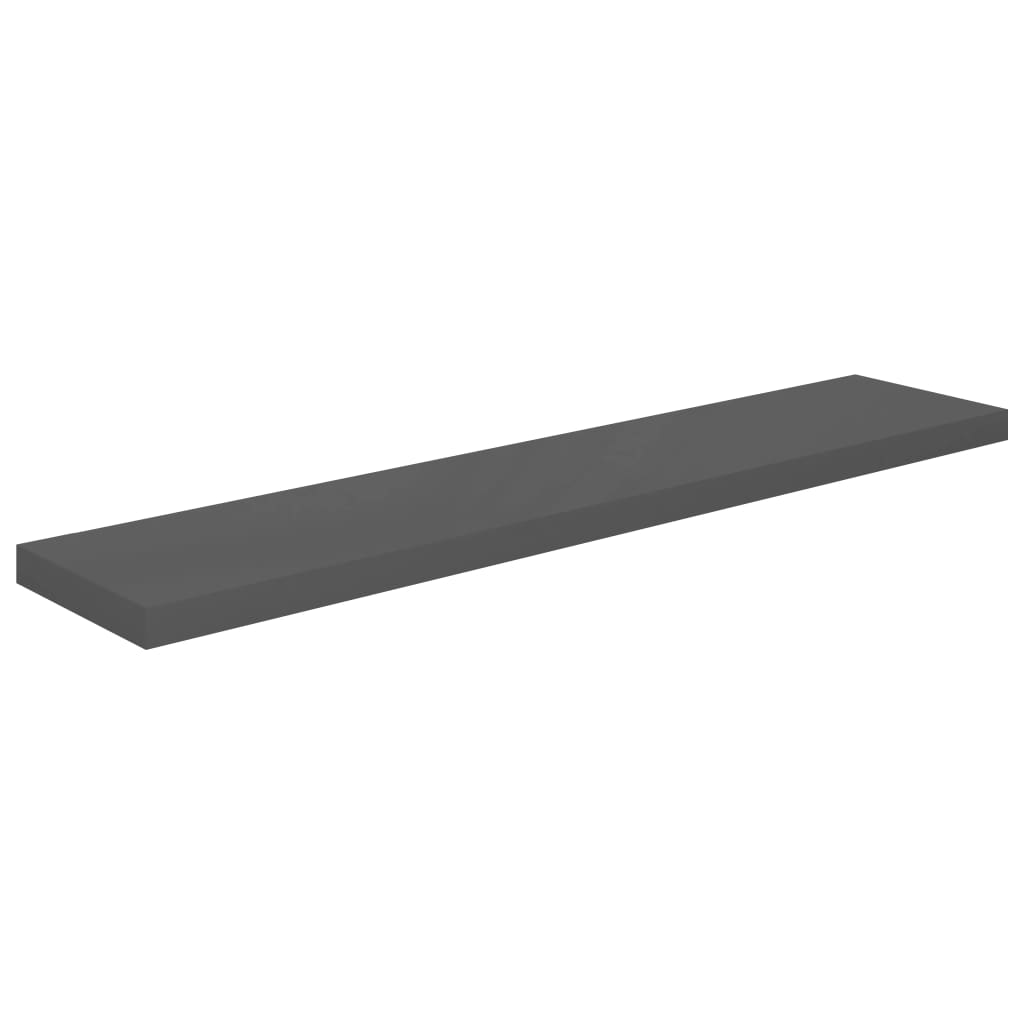

vidaXL Floating Wall Shelf High Gloss Gray 47.2"x9.3"x1.5" MDF