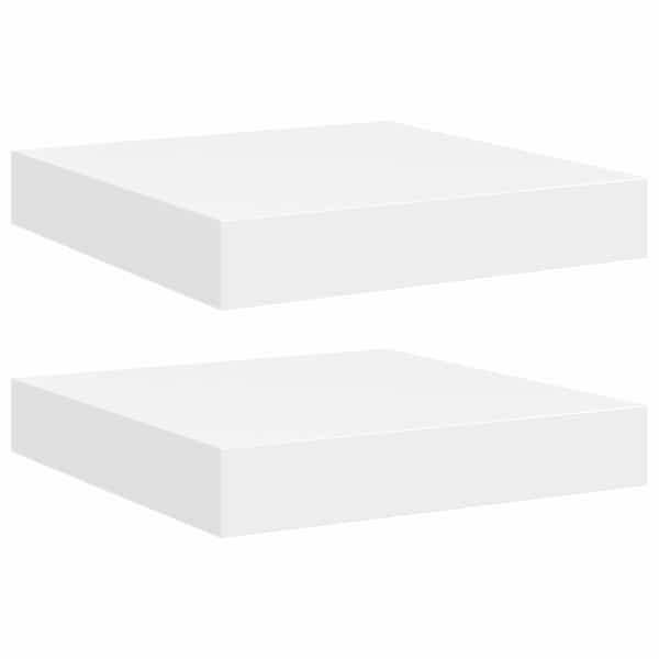 vidaXL seinariiulid, 2 tk, valge, 23 x 23,5 x 3,8 cm MDF