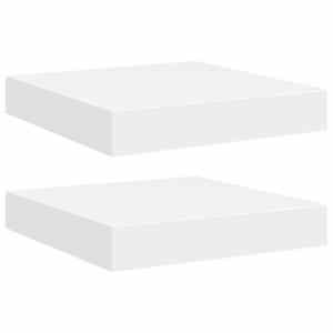 Plovoucí nástěnné police 2 ks bílé 23 x 23,5 x 3,8 cm MDF - obrázek 2