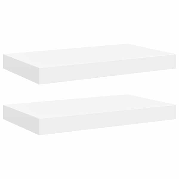 vidaXL seinariiulid, 2 tk, valge, 40 x 23,5 x 3,8 cm MDF