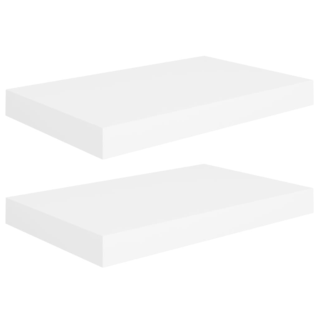vidaXL Plovoucí nástěnné police 2 ks bílé 40 x 23 x 3,8 cm MDF