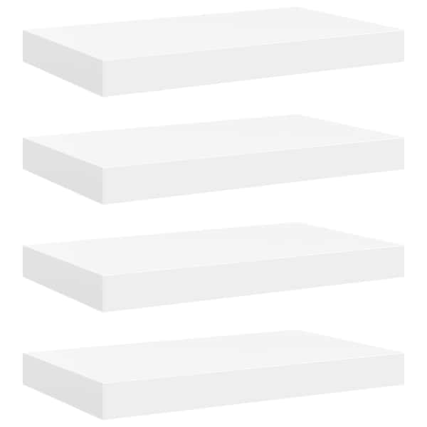 vidaXL seinariiulid, 4 tk, valge, 40 x 23,5 x 3,8 cm MDF