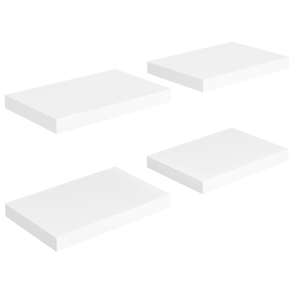 

vidaXL Floating Wall Shelves 4 pcs White 15.7"x9.1"x1.5" MDF