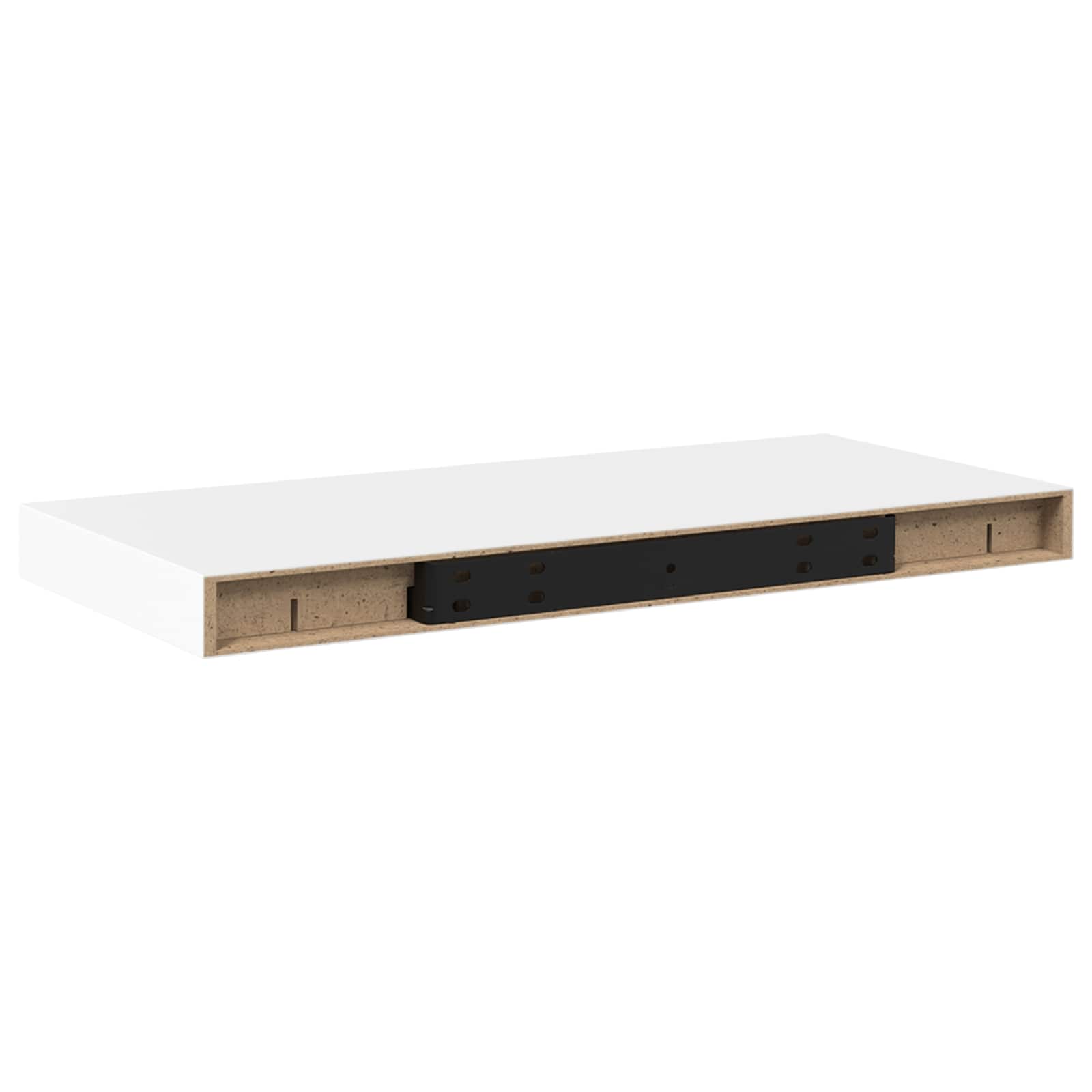 vidaXL Plovoucí nástěnné police 2 ks bílé 50 x 23,5 x 3,8 cm MDF