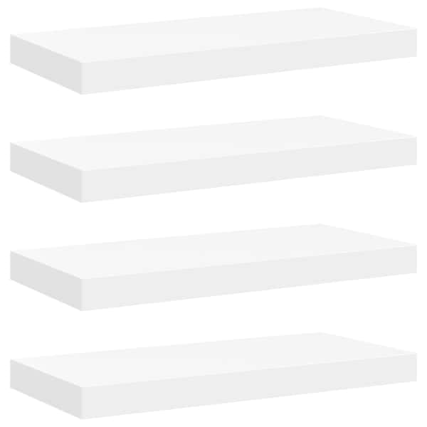vidaXL seinariiulid, 4 tk, valge, 50 x 23,5 x 3,8 cm MDF