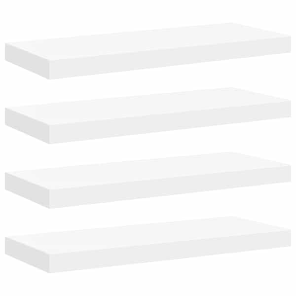 vidaXL seinariiulid, 4 tk, valge, 60 x 23,5 x 3,8 cm MDF