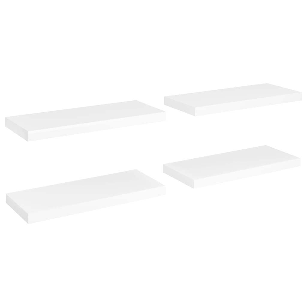 

vidaXL Floating Wall Shelves 4 pcs White 23.6"x9.3"x1.5" MDF