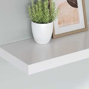 Plovoucí nástěnná police bílá 80 x 23,5 x 3,8 cm MDF - obrázek 4