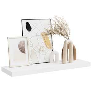 Plovoucí nástěnná police bílá 80 x 23,5 x 3,8 cm MDF - obrázek 5