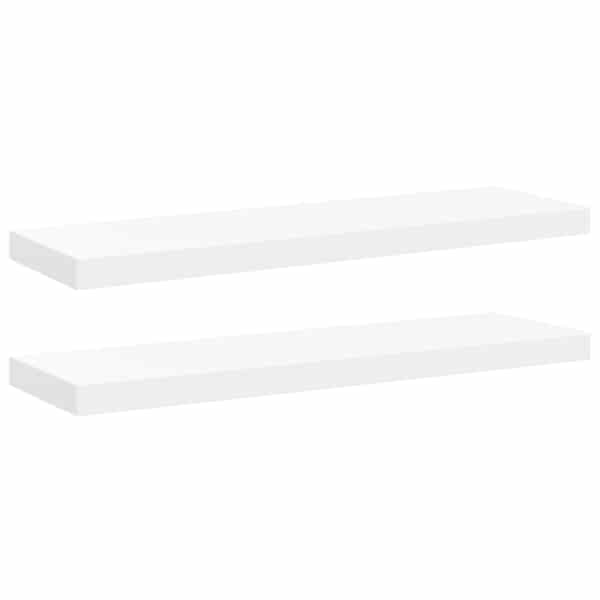 vidaXL seinariiulid, 2 tk, valge, 80 x 23,5 x 3,8 cm MDF