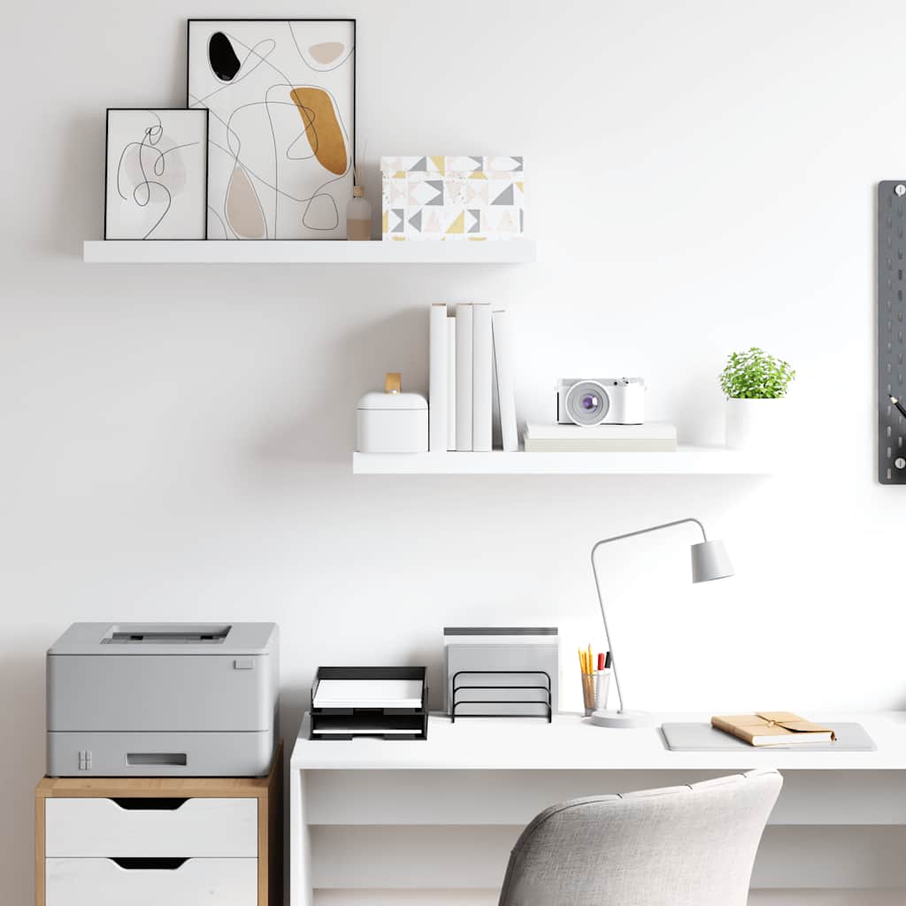 Thumbnail - vidaXL Schweberegale 2 Stk. Weiß 80x23,5x3,8 cm MDF