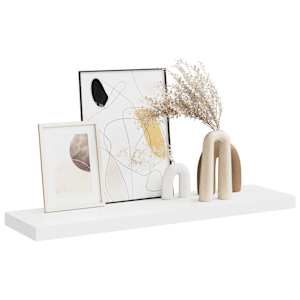 Plovoucí nástěnná police bílá 90 x 23,5 x 3,8 cm MDF - obrázek 5