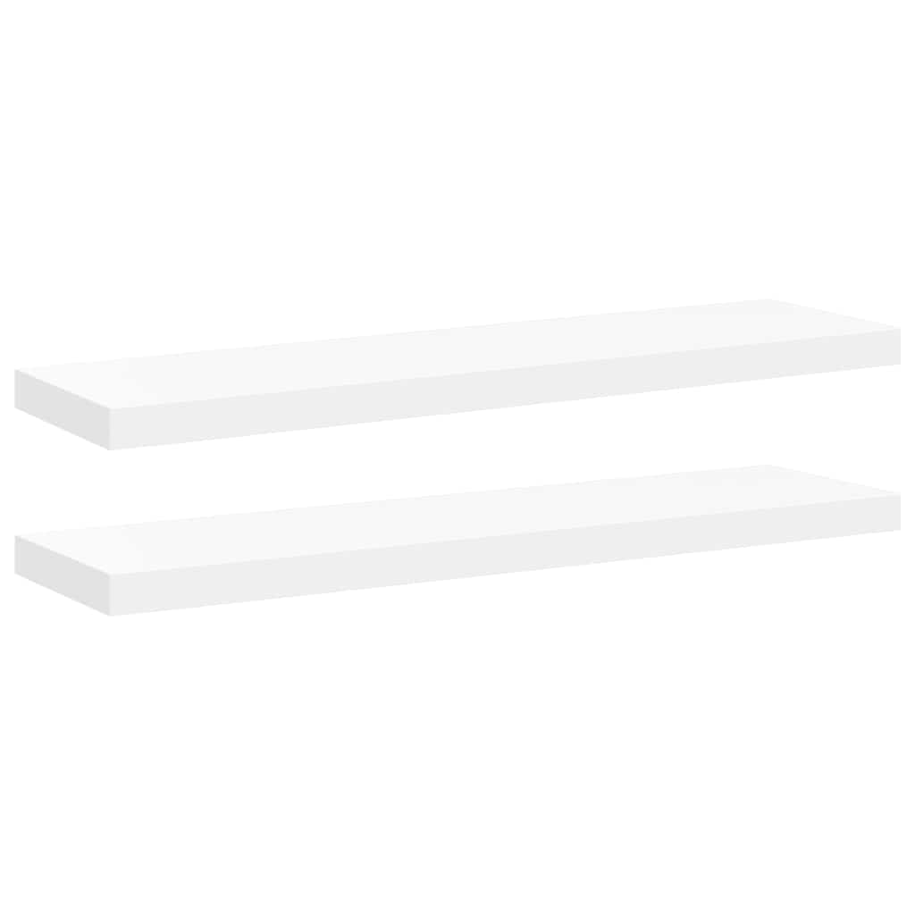 E-shop vidaXL Plávajúce nástenné police 2 ks, biele 90x23,5x3,8 cm, MDF