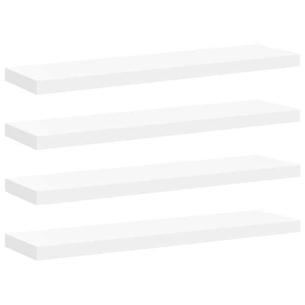 vidaXL seinariiulid, 4 tk, valge, 90 x 23,5 x 3,8 cm MDF