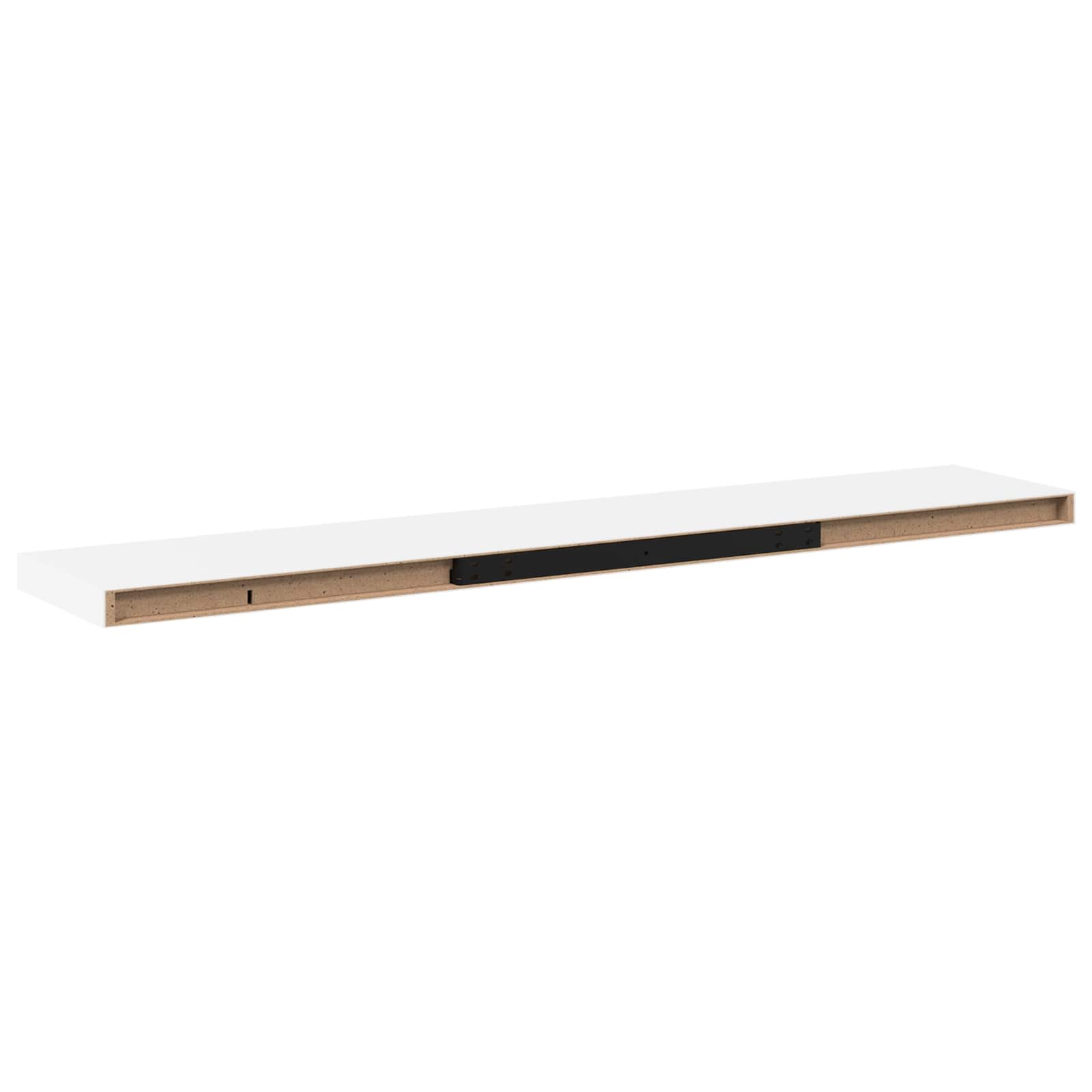 vidaXL Plovoucí nástěnné police 2 ks bílé 120 x 23,5 x 3,8 cm MDF