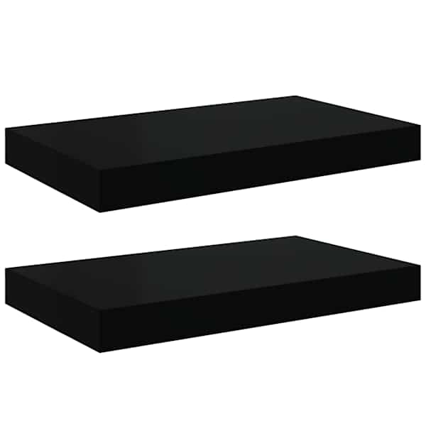 vidaXL seinariiulid, 2 tk, must, 40 x 23,5 x 3,8 cm MDF