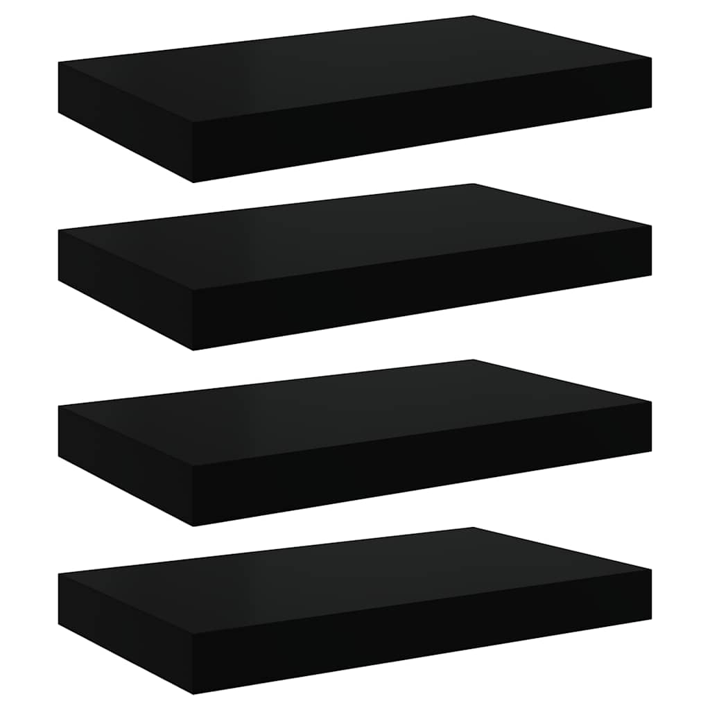 vidaXL Estante flotante de pared 4 uds MDF  40x23,5x3,8 cm Multicolor