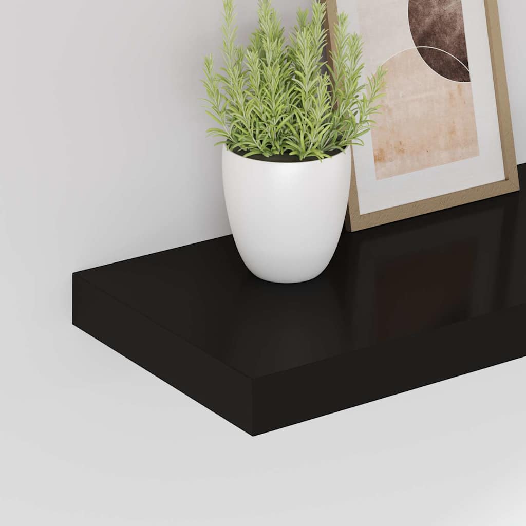 vidaXL Wandschappen zwevend 2 st 50x23,5x3,8 cm MDF zwart, foto 4