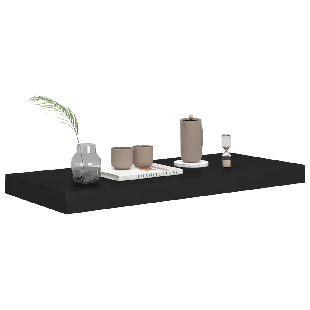 Thumbnail - vidaXL Schwebendes Wandregal Schwarz 60x23,5x3,8 cm MDF