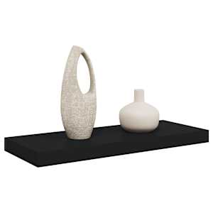 Plovoucí nástěnná police černá 60 x 23,5 x 3,8 cm MDF - obrázek 5