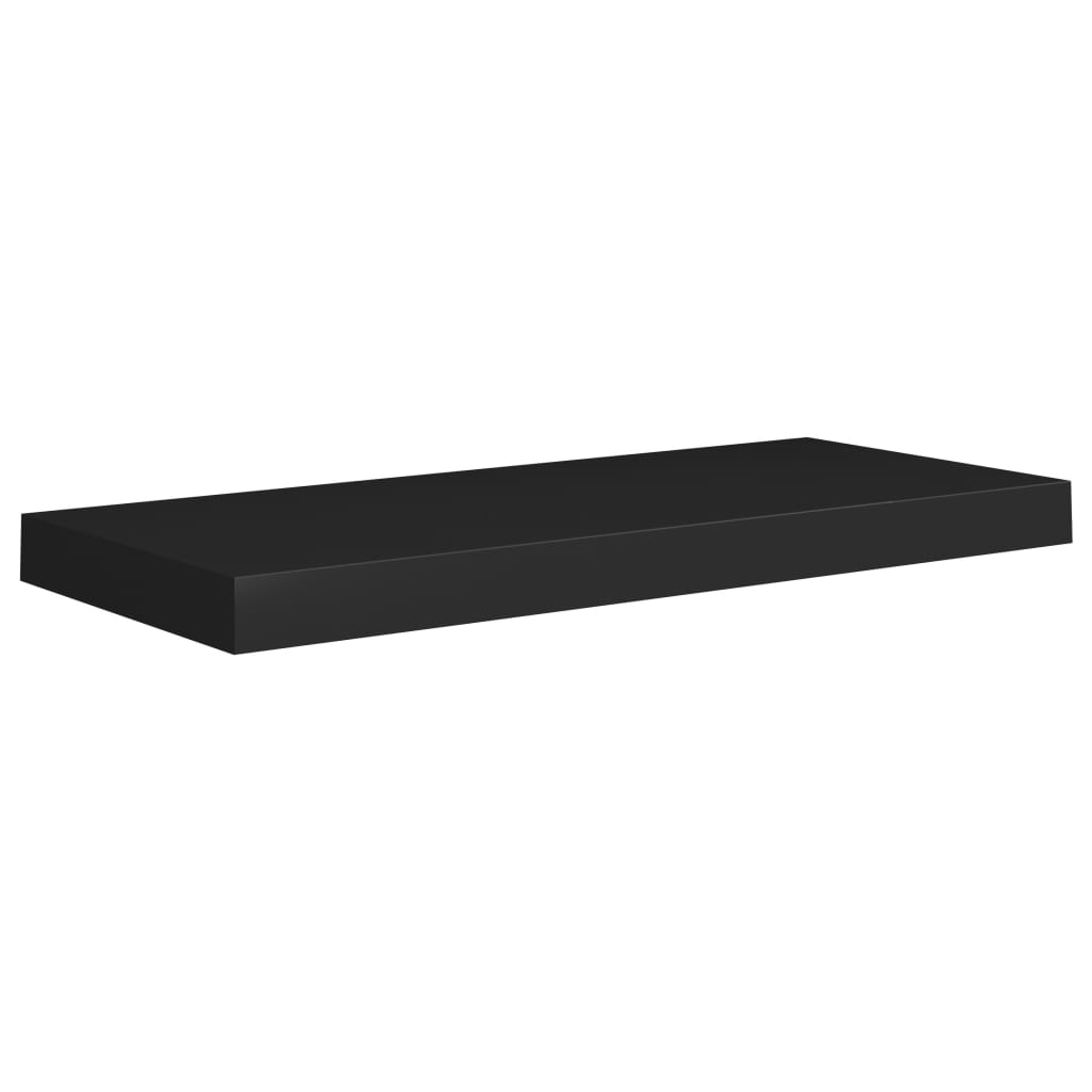 vidaXL 4 db fekete MDF lebegő fali polc 60 x 23,5 x 3,8 cm
