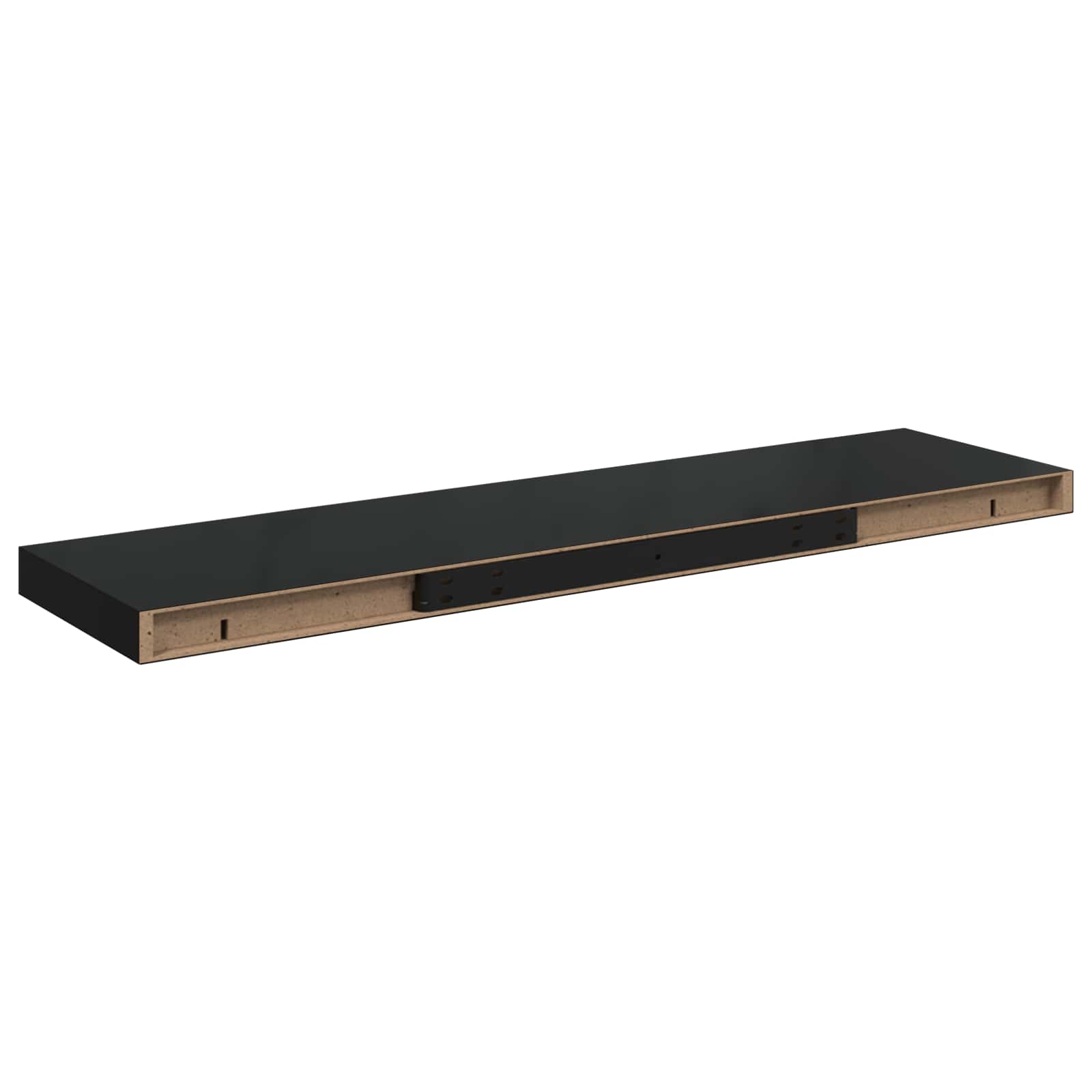 vidaXL Plovoucí nástěnné police 4 ks černé 90 x 23,5 x 3,8 cm MDF