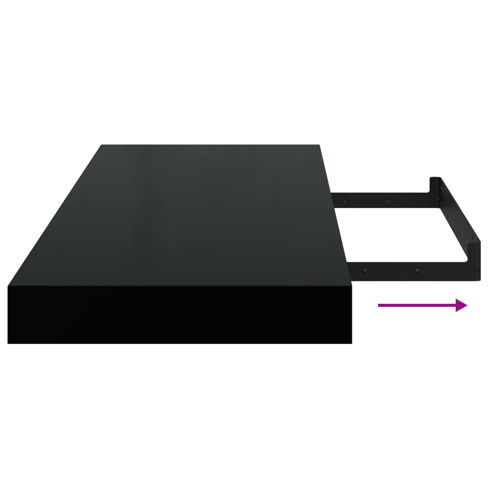 vidaXL Wandschappen zwevend 4 st 90x23,5x3,8 cm MDF zwart